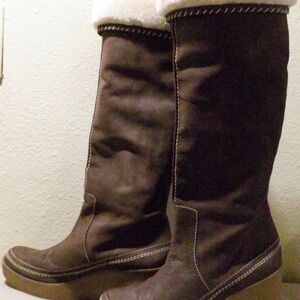Juicy Couture Brown Wedge Knee High Boots Size 7M